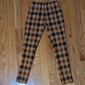Forever 21 Brown and Black Plaid Pants